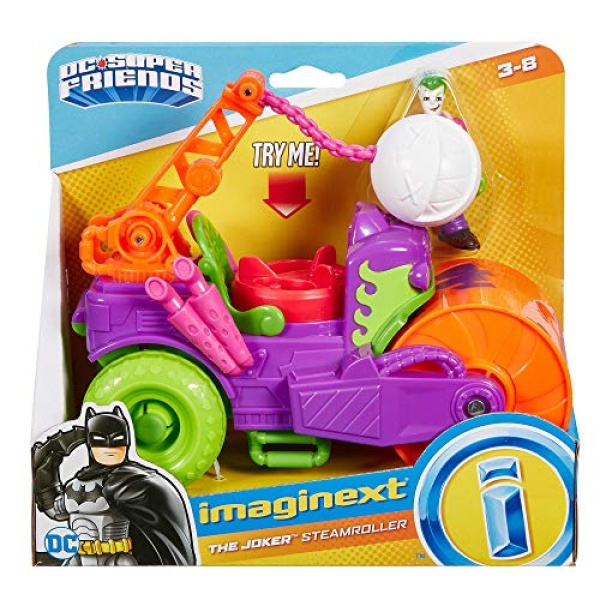 Imaginext DC Super Friends Batman The Joker & Steamroller - Image 7