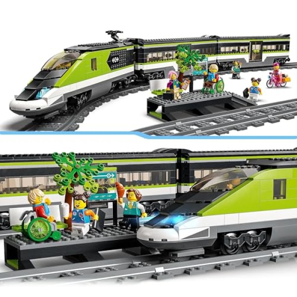 LEGO City Express Passenger Train Toy RC Lights Set 60337 - Image 3