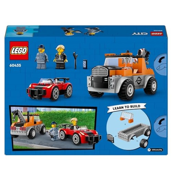 LEGO City Tow Truck and Sports Car Repair Toy Set 60435 - Image 8