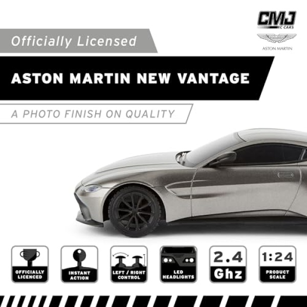 CMJ RC Cars Radio Controlled Aston Martin 1:24 Car - Image 3