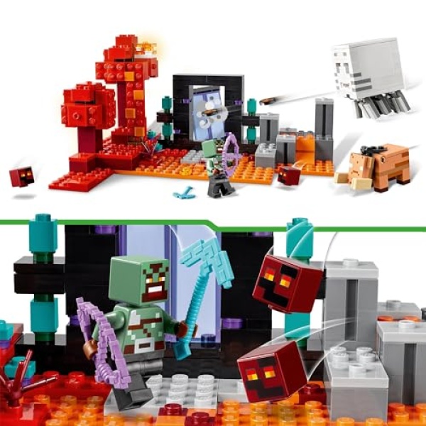 LEGO Minecraft The Nether Portal Ambush Building Toy 21255 - Image 2