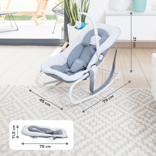 Babymoov Graphik Bouncer - Blue - Image 6