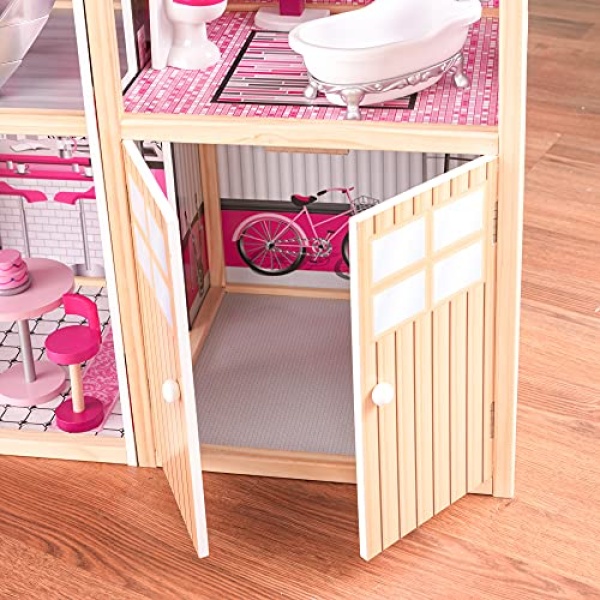 KidKraft Sparkle Wooden Dolls House - Image 4