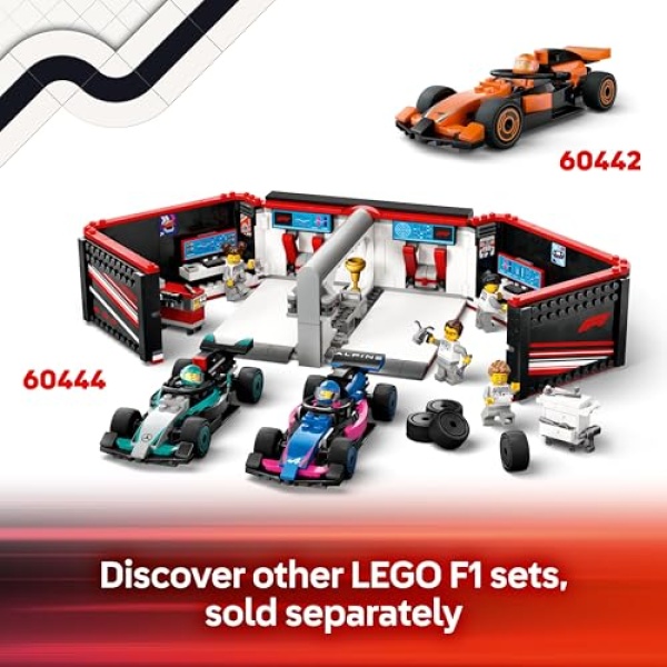 LEGO City F1 Pit Stop & Pit Crew with Ferrari Car Toy 60443 - Image 8