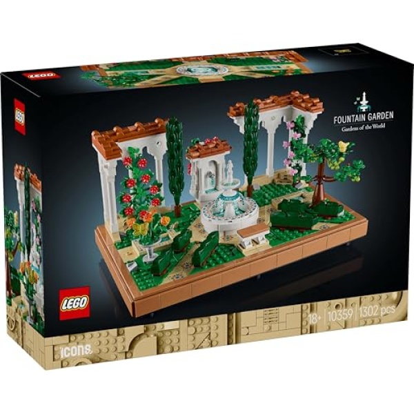 LEGO Icons Fountain Garden Home Decor Set for Adults 10359 - Image 8