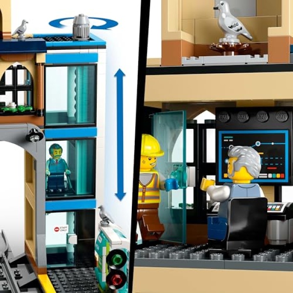 LEGO City Central Train Station Construction Toy Set 60469 - Image 5