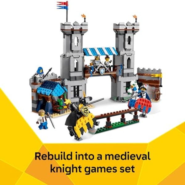 LEGO Creator 3in1 Medieval Horse Knight Castle Toy 31168 - Image 6
