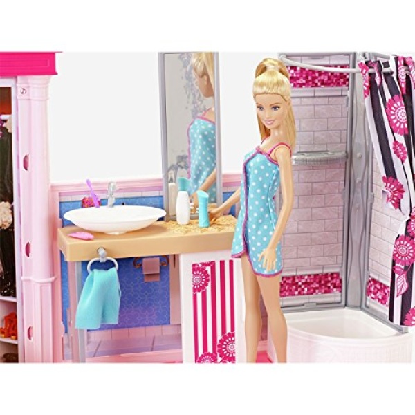Complete Barbie Home Set with 3 Dolls and Pool - Image 4