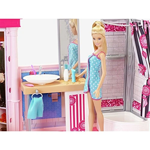 Complete Barbie Home Set with 3 Dolls and Pool - Image 4