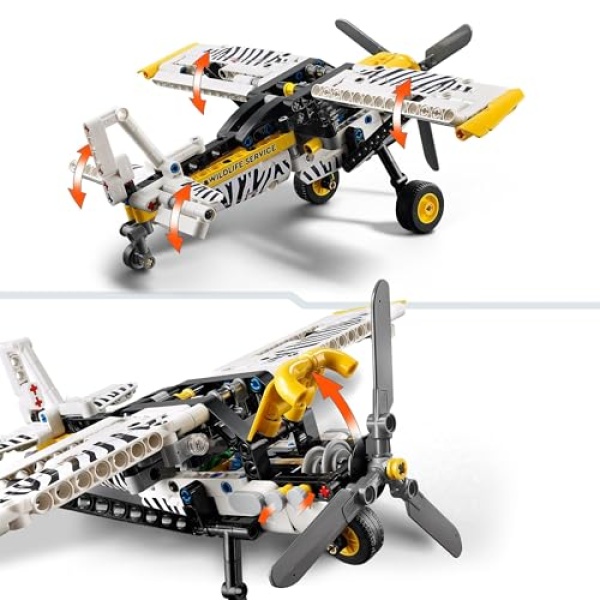 LEGO Technic Bush Plane Building Toy Set for Kids 42198 - Image 4
