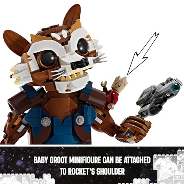 LEGO Marvel Rocket & Baby Groot Buildable Toy Figures 76282 - Image 5