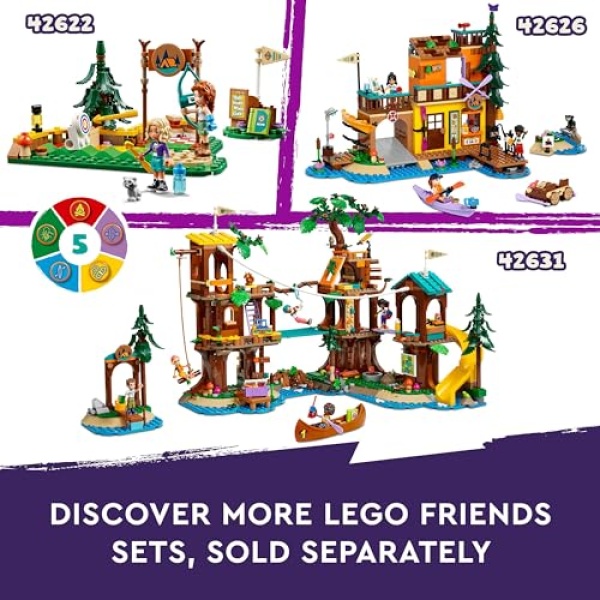 LEGO Friends Adventure Camp Cosy Cabins Building Toy 42624 - Image 6