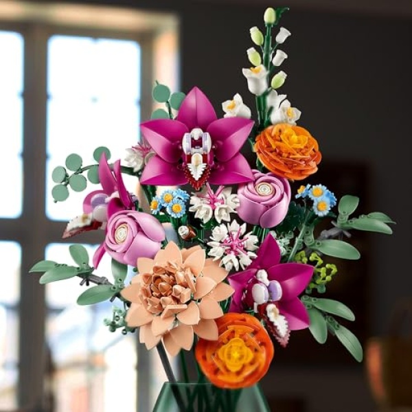 LEGO Botanicals Pretty Pink Flower Bouquet Decor Set 10342 - Image 4