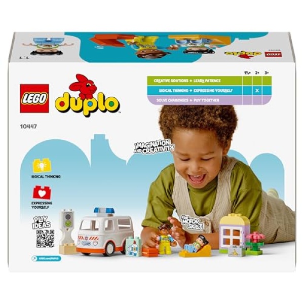 LEGO DUPLO Ambulance & Driver, Toddler Learning Toys 10447 - Image 6
