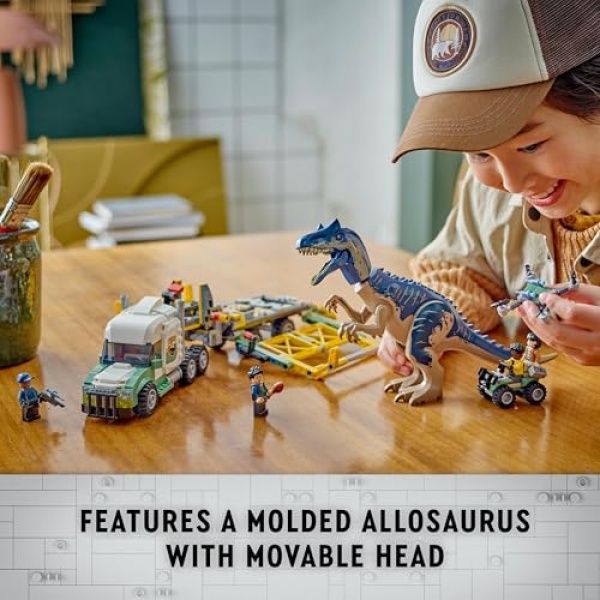 LEGO Jurassic World Mission Allosaurus Transport Truck 76966 - Image 5