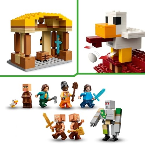 LEGO Minecraft The Ghast Balloon Village Attack Toy 21273 - Image 3
