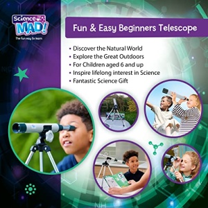 Science Mad 30mm Telescope with Tripod