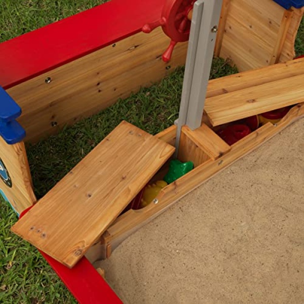 KidKraft Pirate Sandboat Sandbox - Image 4