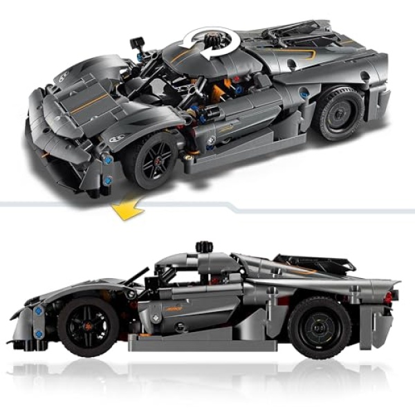 LEGO Technic Koenigsegg Jesko Absolut Grey Hypercar 42173 - Image 4