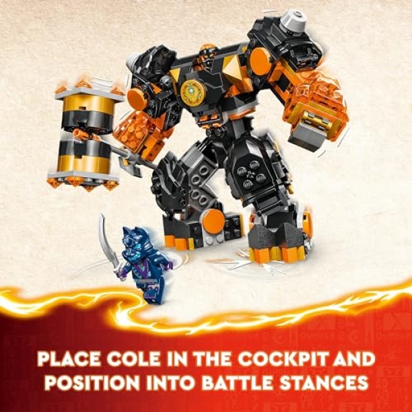 LEGO NINJAGO Cole's Elemental Earth Mech Action Figure 71806 - Image 3