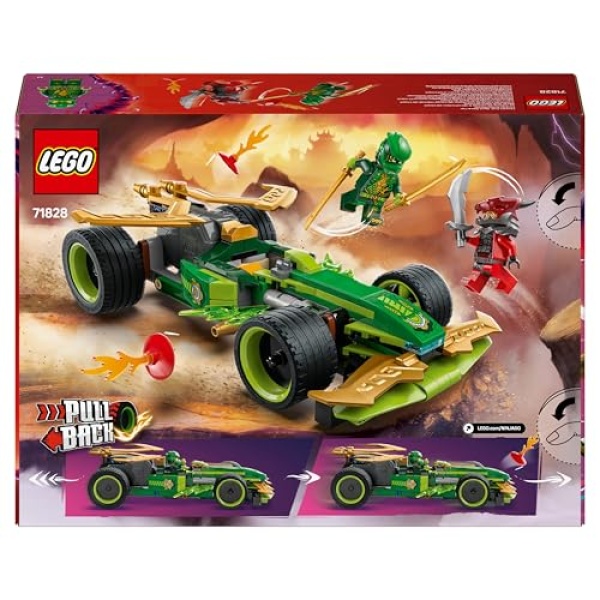 LEGO NINJAGO Lloyd's Pull-Back Race Car Toy, Ninja Set 71828 - Image 8