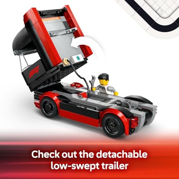 LEGO City F1 Truck with RB20 & AMR24 F1 Cars Playset 60445 - Image 4