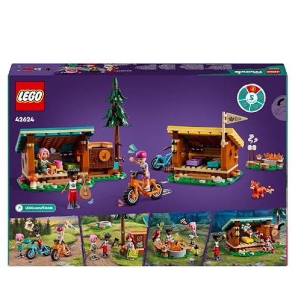 LEGO Friends Adventure Camp Cosy Cabins Building Toy 42624 - Image 9