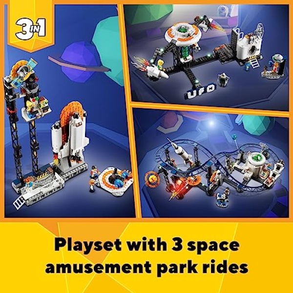 LEGO Creator 3in1 Space Roller Coaster Funfair Set 31142 - Image 2