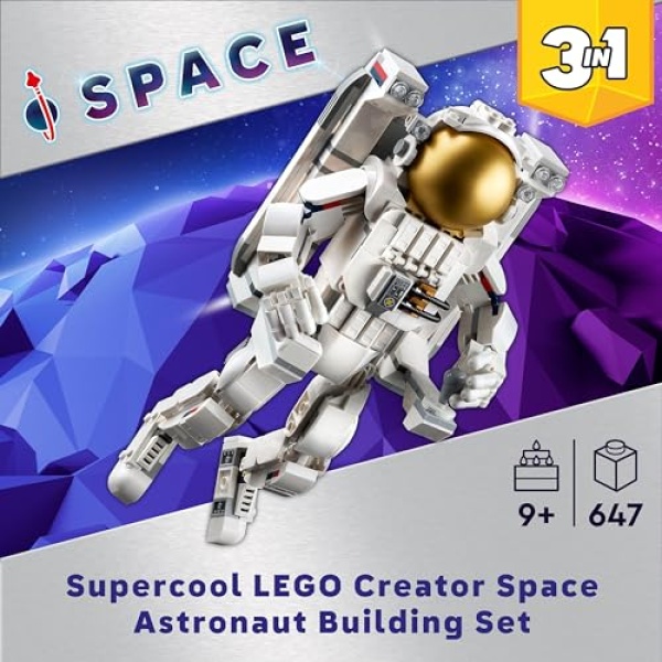 LEGO Creator 3in1 Space Astronaut Figure Toy with Dog 31152 - Image 2
