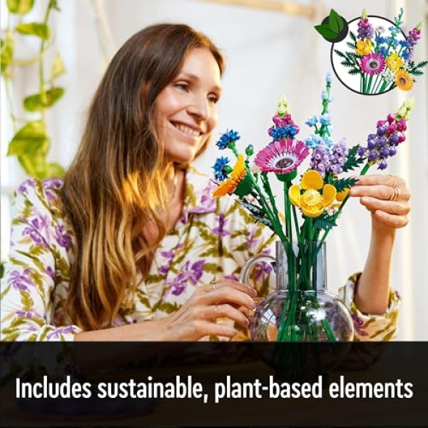 LEGO Icons Wildflower Bouquet Flowers Set for Adults 10313 - Image 6
