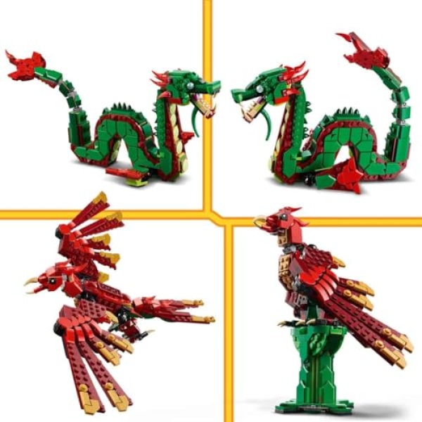 LEGO Creator 3in1 Medieval Dragon Figure, Creative Toy 31161 - Image 4