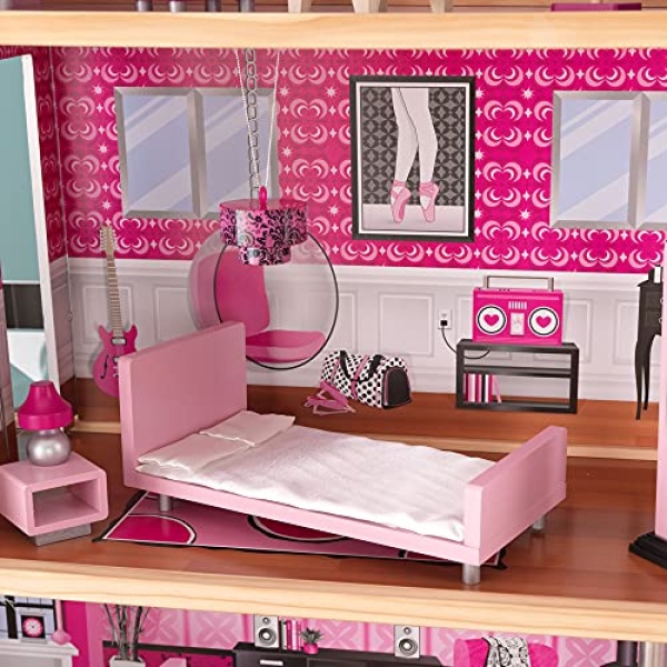KidKraft Sparkle Wooden Dolls House - Image 7