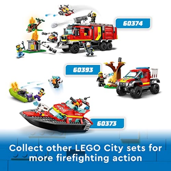 LEGO City Fire Command Unit Set with Fire Engine Toy 60374 - Image 7