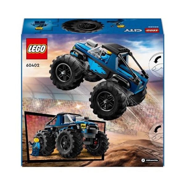 LEGO City Blue Monster Truck Toy Vehicle Playset 60402 - Image 8