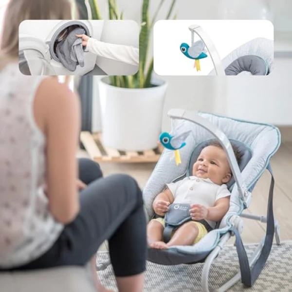 Babymoov Graphik Bouncer - Blue - Image 5