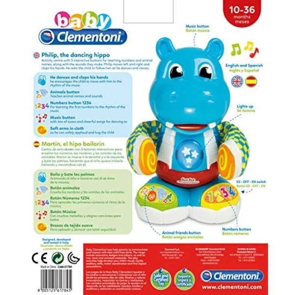 Baby Clementoni Interactive Dancing Hippo - Image 2