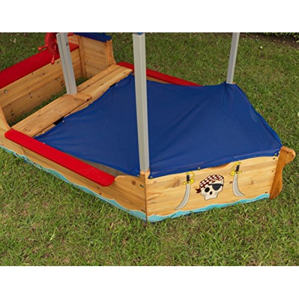 KidKraft Pirate Sandboat Sandbox - Image 3