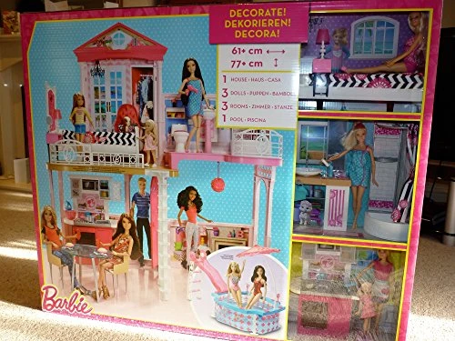 Complete Barbie Home Set with 3 Dolls and Pool - Image 6