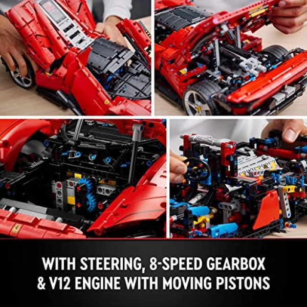 LEGO Technic Ferrari Daytona SP3 Model Race Car Set 42143 - Image 3