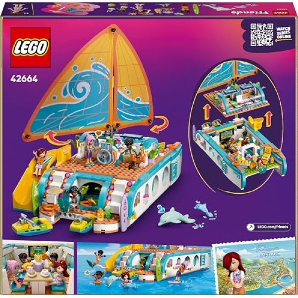 LEGO Friends Travel Boat Adventure Toy with 2 Dolphins 42664 - Image 8