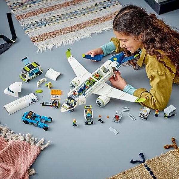 LEGO City Passenger Aeroplane Toy & 4 Airport Vehicles 60367