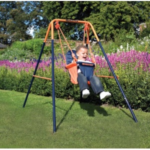 Hedstrom Folding Toddler Swing - Blue and Orange
