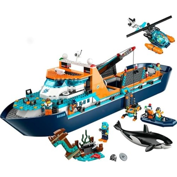 LEGO City Arctic Explorer Ship, Big Floating Boat Toy 60368 - Image 3