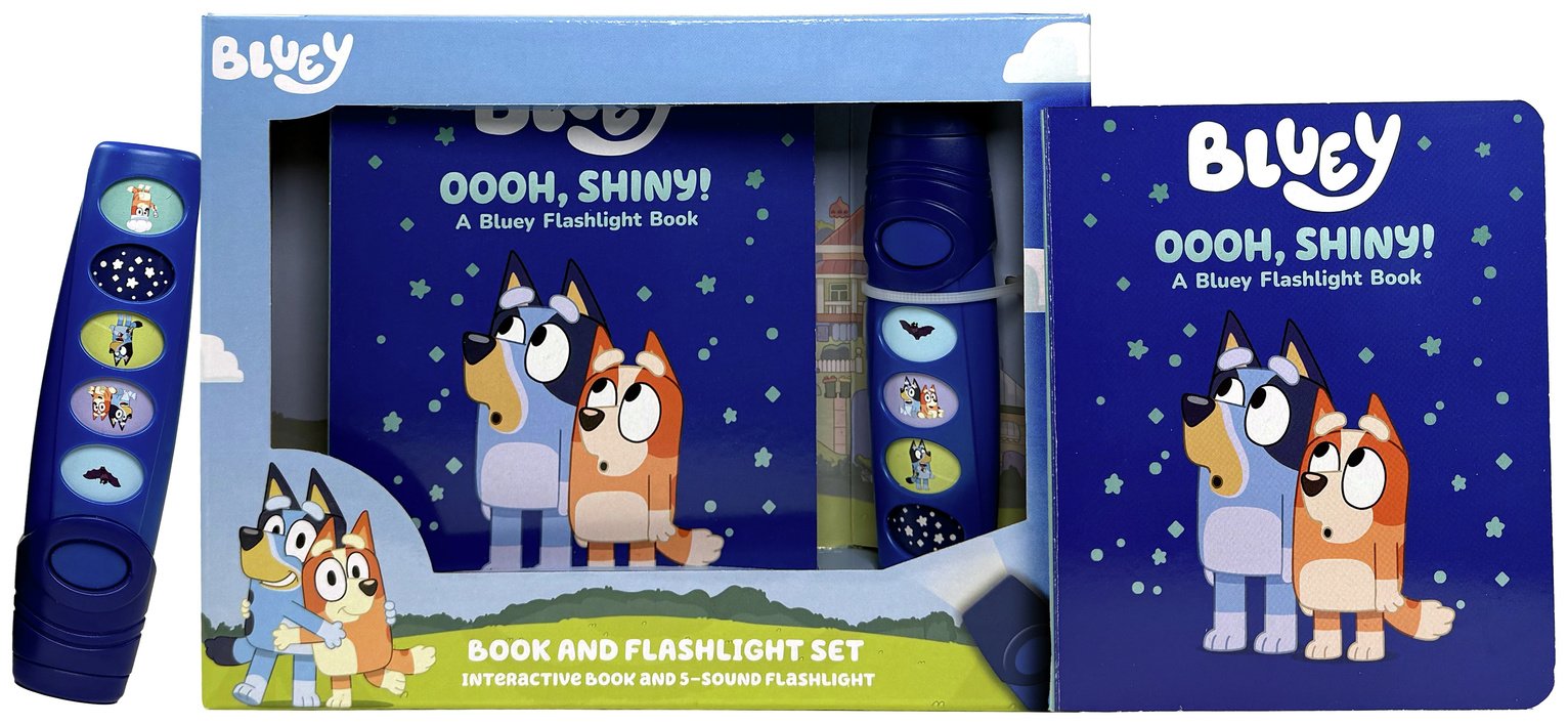 Bluey Interactive Book and 5-sound Flashlight Set