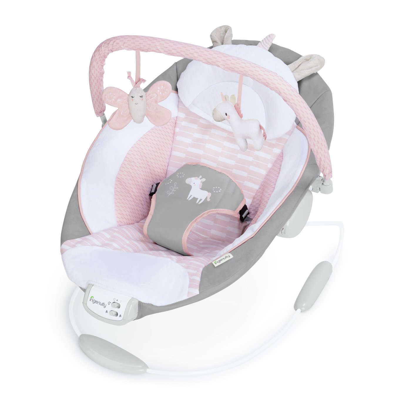 Ingenuity Cradling Bouncer - Flora the Unicorn with Melodies