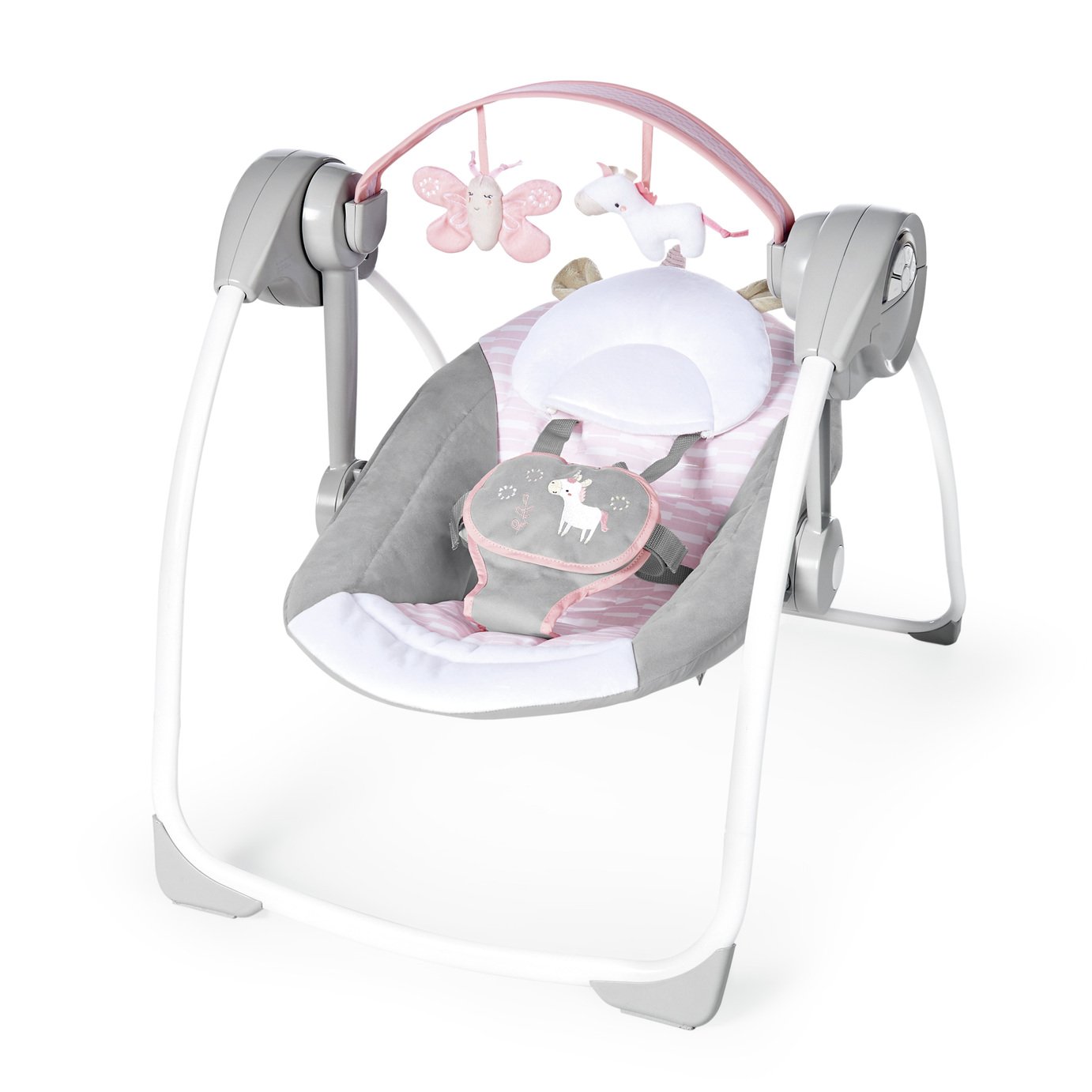 Ingenuity Comfort 2 Go Portable Swing - Flora the Unicorn