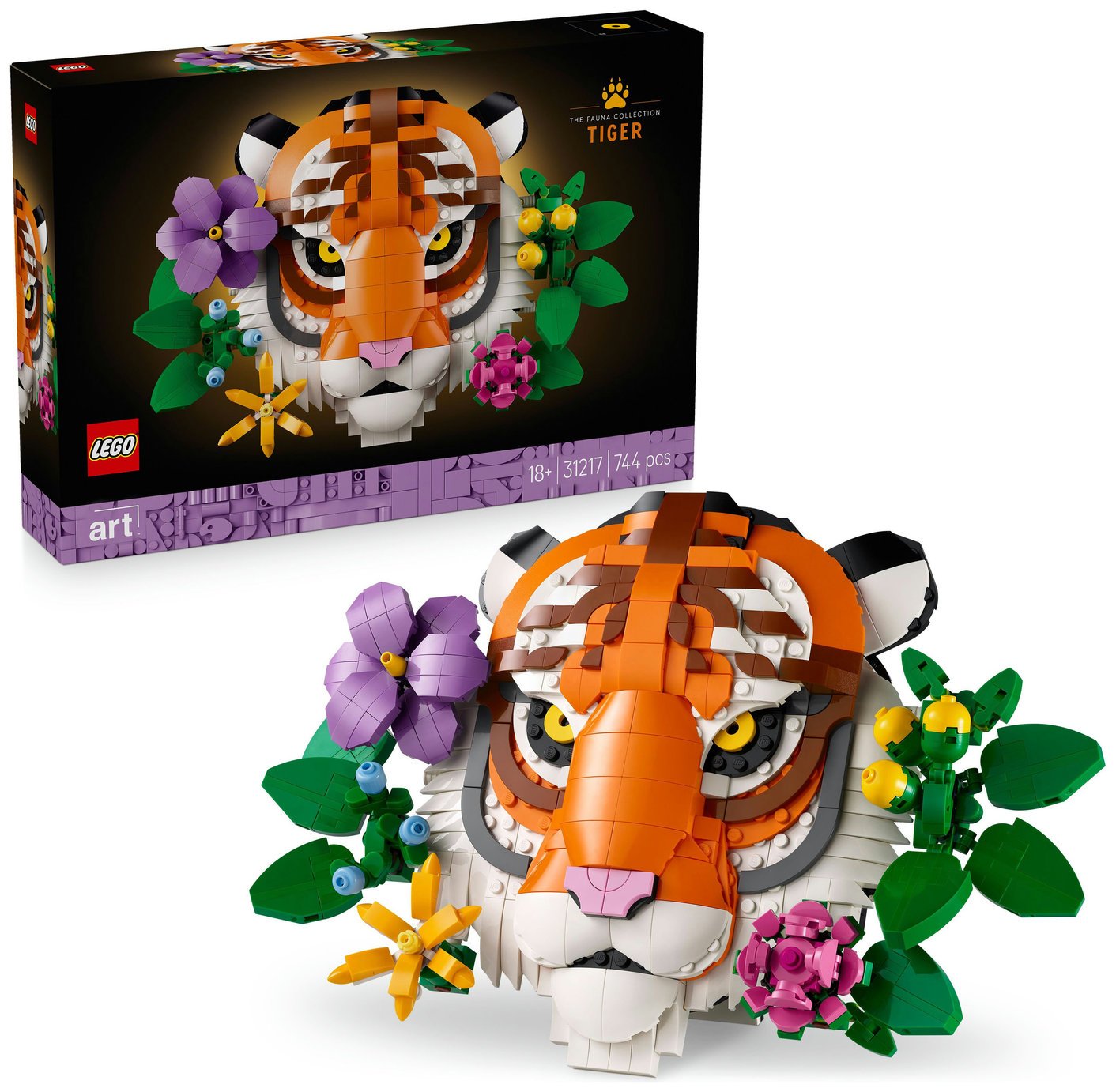 LEGO ART The Fauna Collection - Tiger, Set for Adults 31217