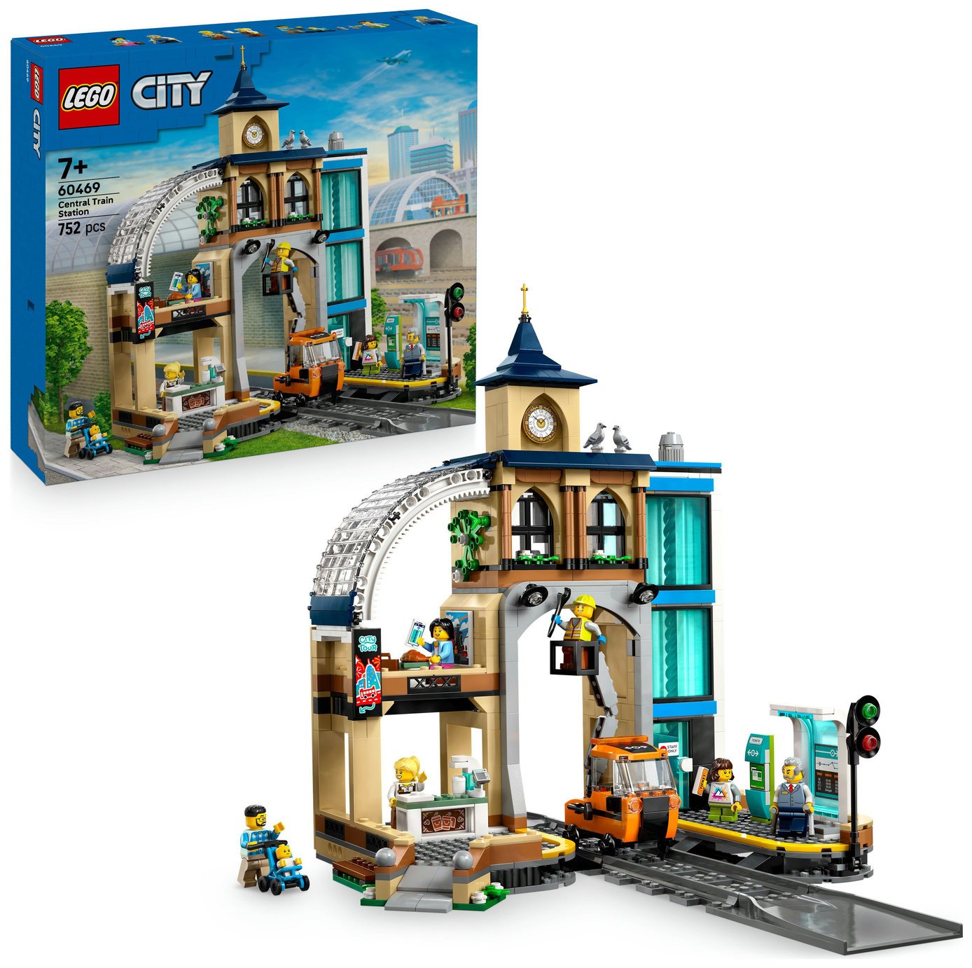 LEGO City Central Train Station Construction Toy Set 60469