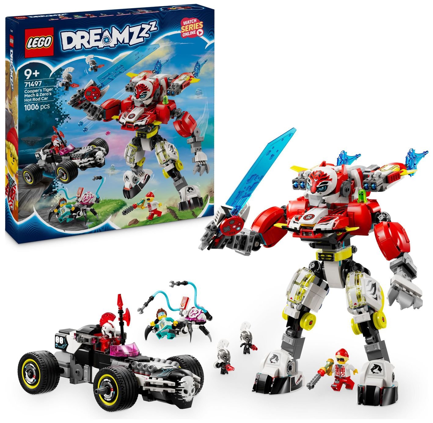 LEGO DREAMZzz 2in1 Cooper's Tiger Mech, Zero's Hot Rod 71497