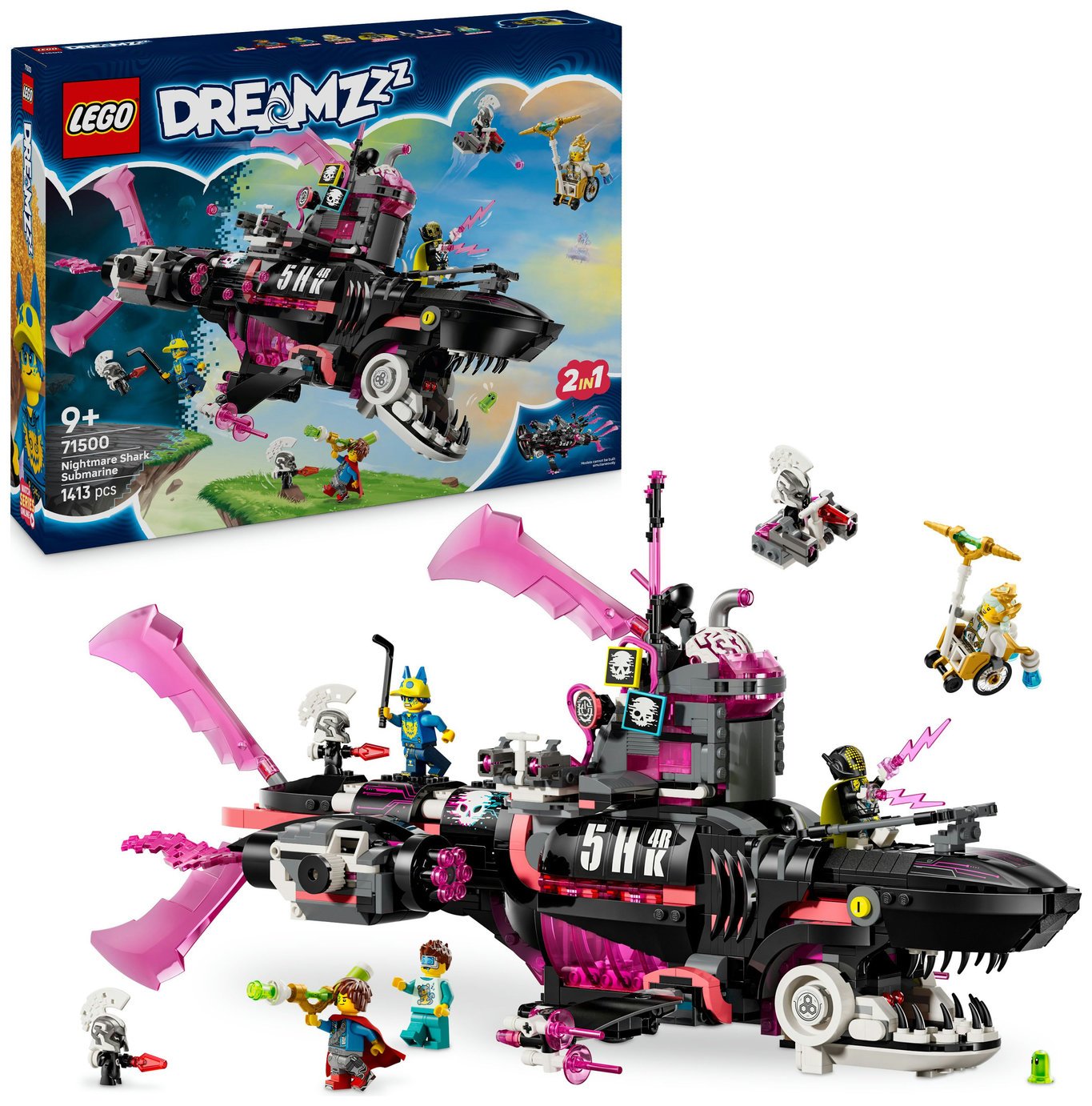 LEGO DREAMZzz 2in1 Nightmare Shark Submarine Toy 71500